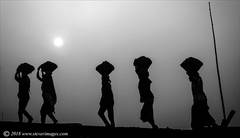 Early morning coal carriers