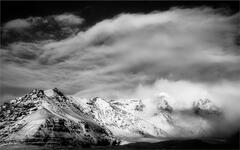 Snow capped mountains in Iceland