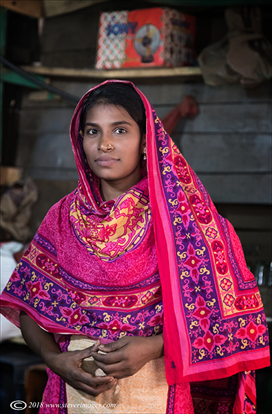 Woman, Indoor portrait, Indoor portrait of a woman in Bangladesh