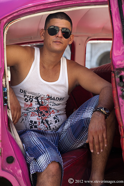 Car owner, portrait, Cuba