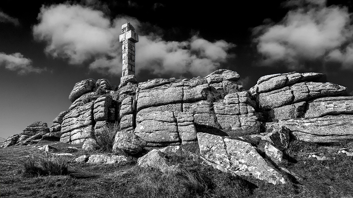 An Image of man's impact on the landscape of Dartmoor, both relatively recent and from a bygone age. This cross was erected in...